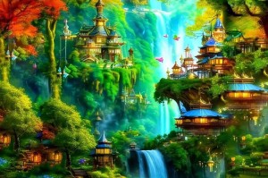 梦幻西游装饰画蓬莱仙岛