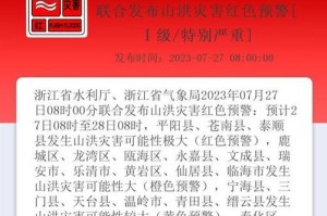 浙江发布山洪红色预警背景与气象数据，浙江山洪红色预警发布，气象数据与背景分析