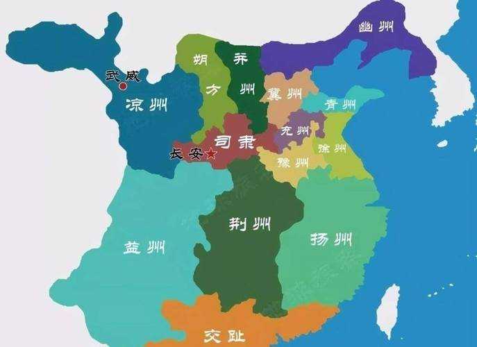 三国九大洲地图全览:冀兖青徐扬荆豫梁雍九州高清示意图