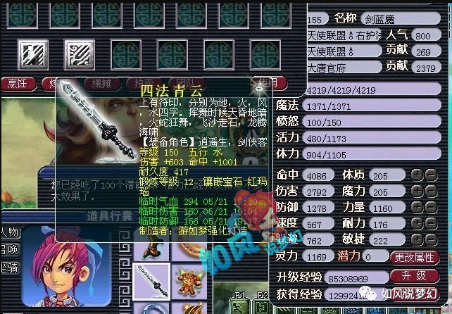 梦幻西游苏哥角色资料，现在 资料 当年