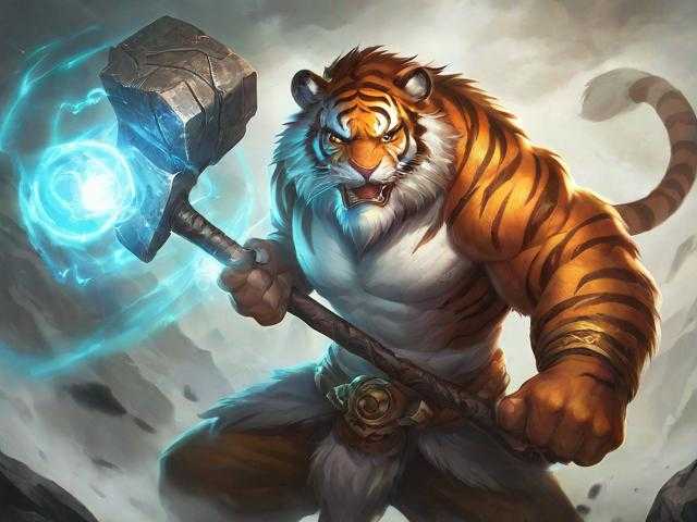 梦幻西游虎头怪拿锤子施法