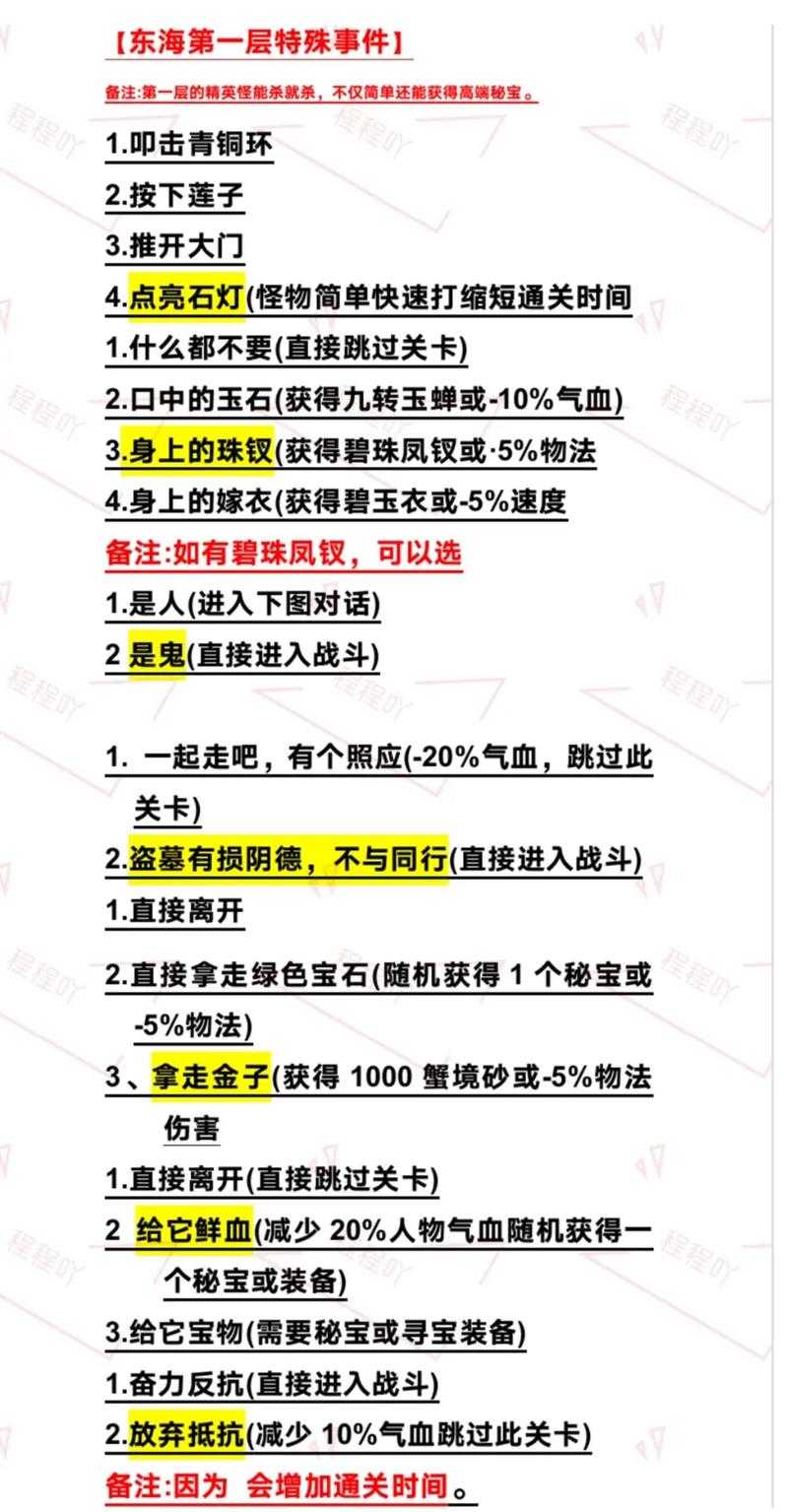 梦幻西游蜃境四海龙王攻略