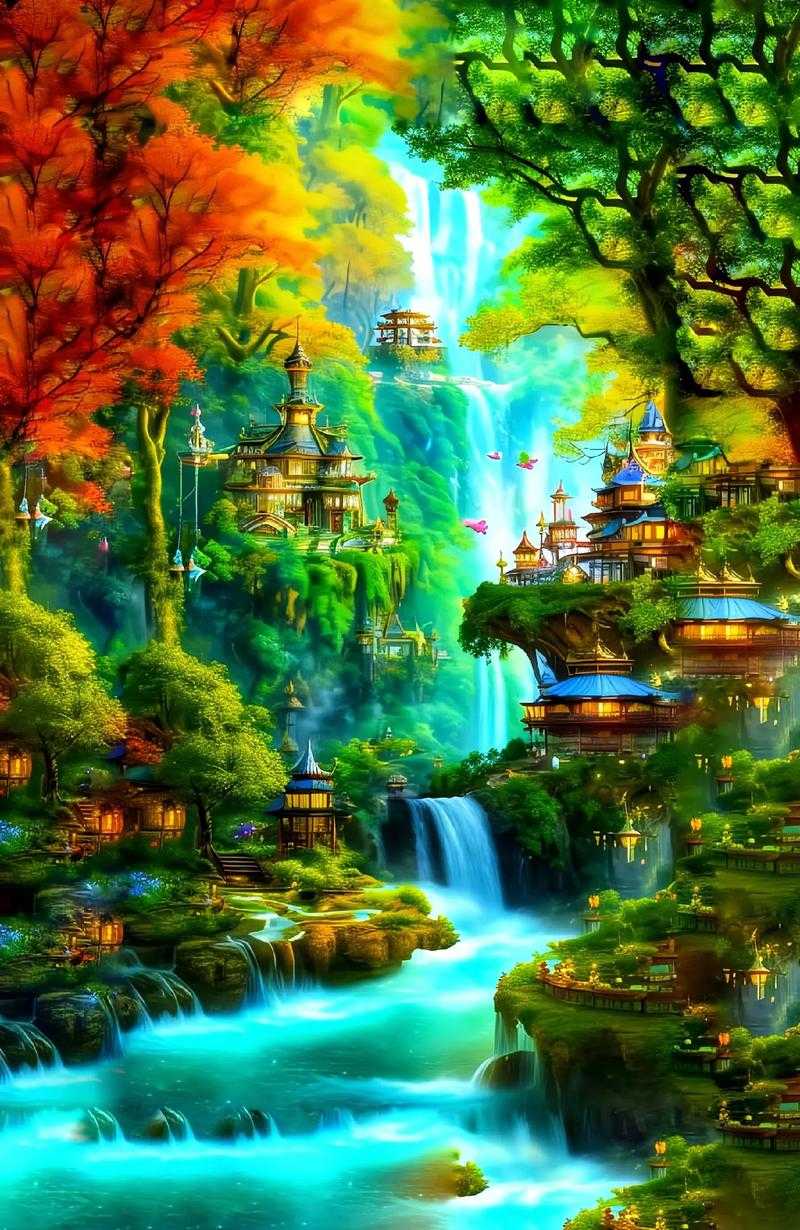 梦幻西游装饰画蓬莱仙岛